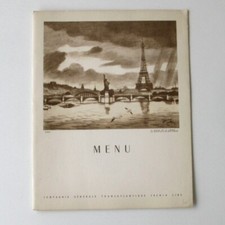 Ancien menu du Paquebot ILE DE