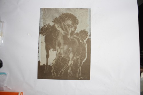 Lithographie hans erni chevaux - erni,