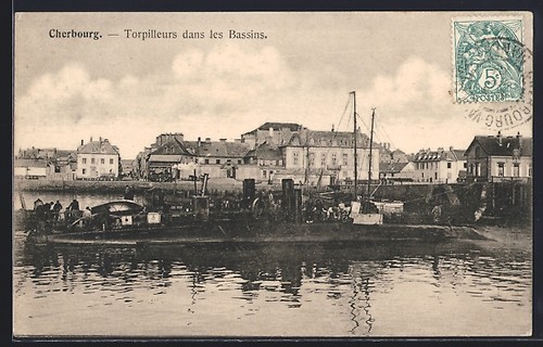 Cpa cherbourg torpilleurs - cpa, cherbourg,