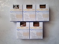 LOT DE 5 COLLANTS EXTRA LARGE GOLDEN LADY 20 DEN TAILLE XL COULEUR DAINO