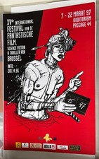 Rare  Affiche Enki Bilal festival film fantastique Bruxelles 97 format 60x40 cm