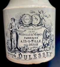 pot à moutarde Dijon IS SUR TILLE Joseph DULESSEY 1870 Creil Montereau Barluet