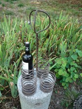 Porte bouteille fer forgé / design / vin / cave