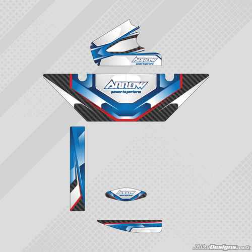 Arrow style rotax radiator - style,