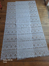 voilage x2 motif tulipe blanc