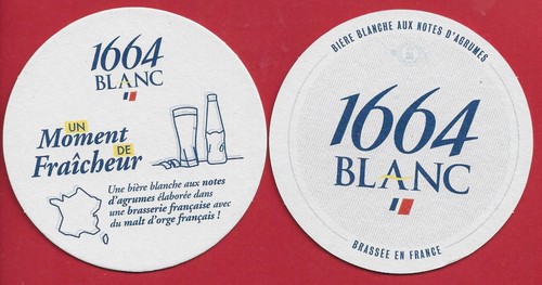 Beau sous bock - sous, blanc