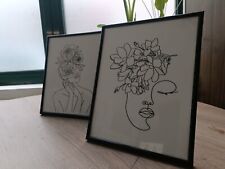 tableaux "fille a la fleur" design moderne Canvas toile imprimé décoration