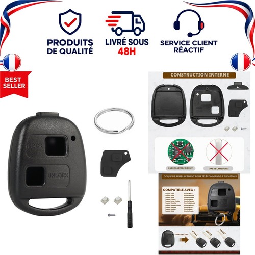 Coque clé voiture - 2, boutons