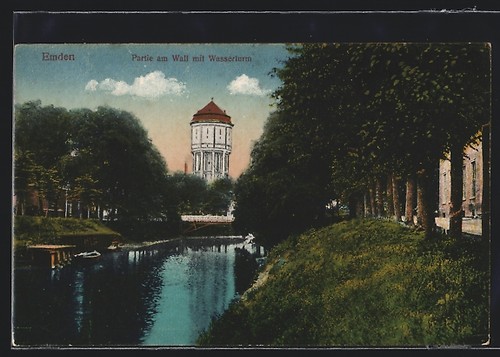 Carte postale emden - carte, partie