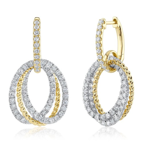 14k diamant ovale - or,