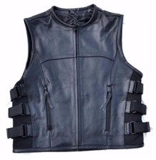 Gilet veste jacket cuir - gilet,