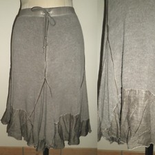 Jupe FRED SABATIER en 40 Soie Angora Couleur Taupe délavée TBE