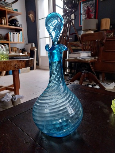 Carafe bleue ancienne cobalt - ancienne,