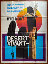 Affiche DESERT VIVANT Walt DISNEY documentaire 120x160cm