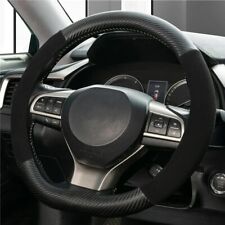 Couvre Volant D Type en Carbone Noir Pour Auto Voiture VTT Diametre 37-38cm