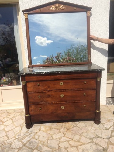 Commode avec miroir empire - commode,