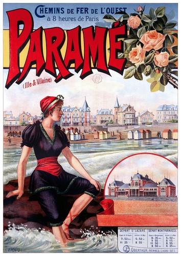 Affiche chemin fer ouest - chemin,