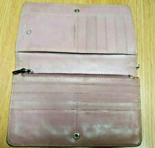 Portefeuille compagnon cuir rose lavande pâle SEQUOIA porte-cartes-monnaie 