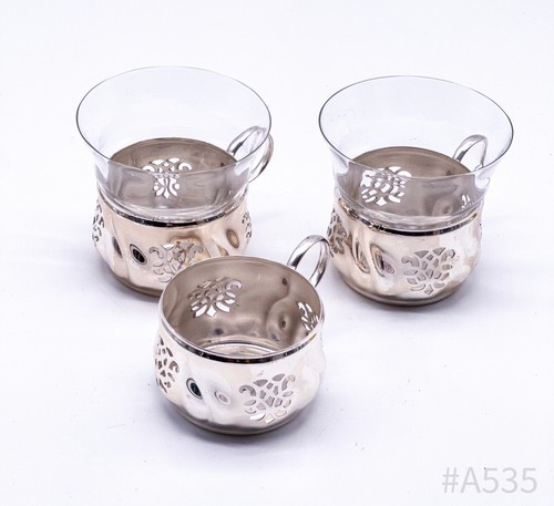Verre thé vintage - 3x,