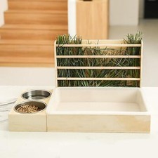 Mangeoire à foin en bois pour lapin, toilettes pour gerbille, Hamster nain,