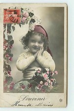 LOT DE 10 CARTES ANCIENNES FANTAISIE ENFANTS,Portrait gros plan (lot15)  