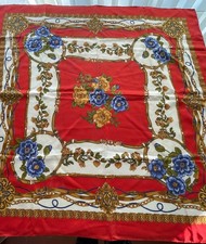 Foulard carré scarf vintage 80/90's LORIS AZZARO 100% soie silk/7424V1