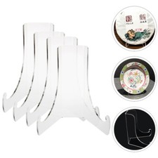  4 Pcs Acrylique Transparent Chevalet Range Assiette Présentoir D'images
