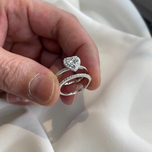 Carat coeur moissanite bague - coeur,