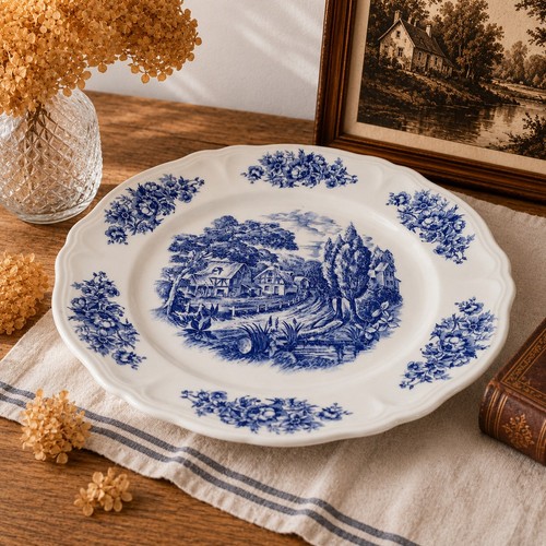 Superbe plat rond - 💙,