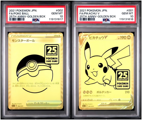 Psa golden box pikachu - pikachu, v