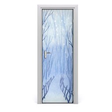 Tulup Autocollant de porte 75x205 cm autocollant - Forêt en hiver
