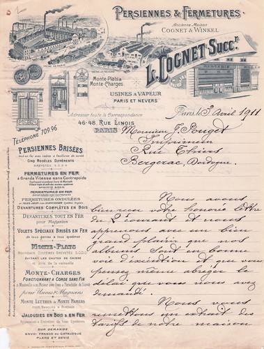 Paris metallier cognet 1911 - 75,