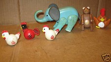 Vintage Fisher Price Little People Elephant Bear Chick