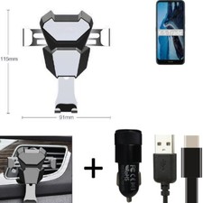 Support Voiture pour Nokia C5 Endi + CHARGEUR téléphone montage évacuation d'