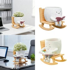 Pot fleurs résine planter - fleurs,