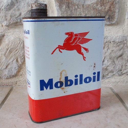 Ancien bidon huile mobiloil - ancien, d'huile
