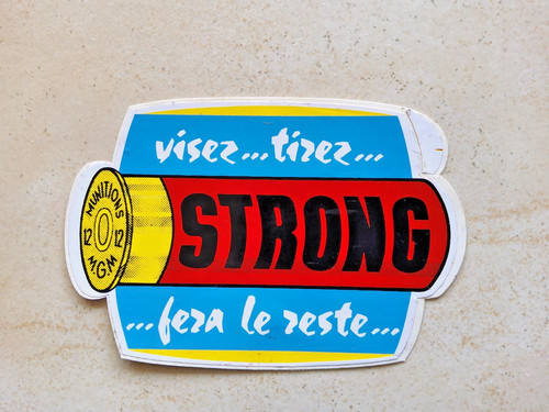 Autocollant ancien strong - autocollant,