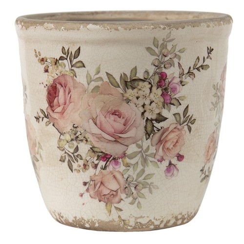 Pot fleur rose céramique - de,
