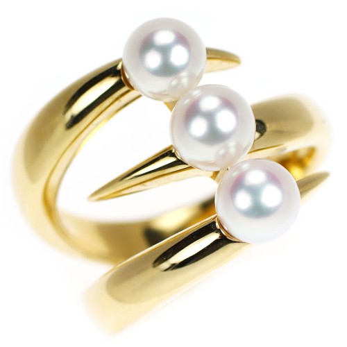 Bague perle tasaki k18yg akoya - k18yg,
