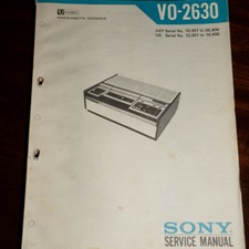 Notice magnétoscope U-matic VO2630 -Service Manual