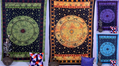 Horoscope tapisserie indienne - tapisserie,