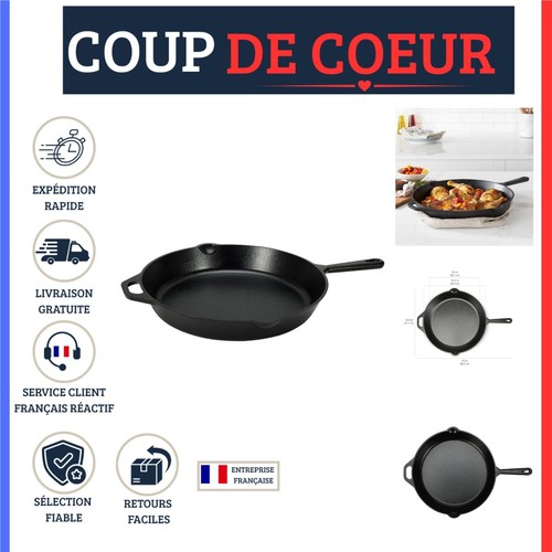 Poêle frire fonte - frire, en