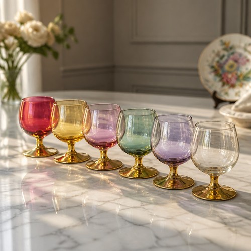 Lot verres sur pied - lot, 6