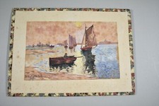 Dessin ancien 1945 Port Breton