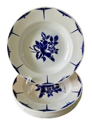 Assiettes creuses faïence - 6,