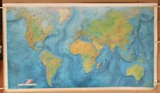 Planisphère - Publicité  Air France - 1980 - Plastifiée - M.Morel -