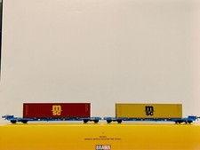 BRAWA 48108 VTG Wagon Type SFFGGMRRSS197, Avec 2 Conteneurs De 40 Ft 'Msc