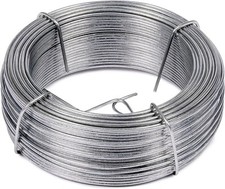 Fil de Fer Acier galvanisé 1,5mm Bobine 50m, Argent