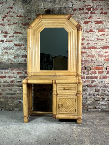 Coiffeuse bambou vintage - en,