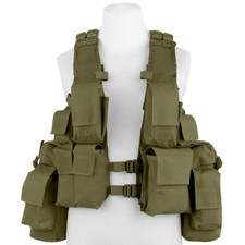 MFH Gilet Tactique Sud-africain Poches Airsoft Combat Chasse Militaire OD Vert